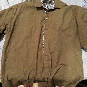 SSLR Men's Olive Casual Button Down Shirt